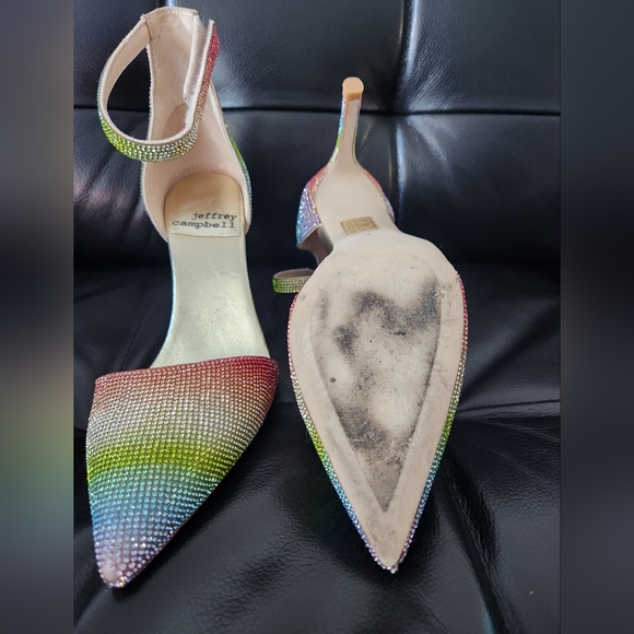 Jeffrey Campbell Soltair Rainbow Crystal Heels - Picture 4 of 5